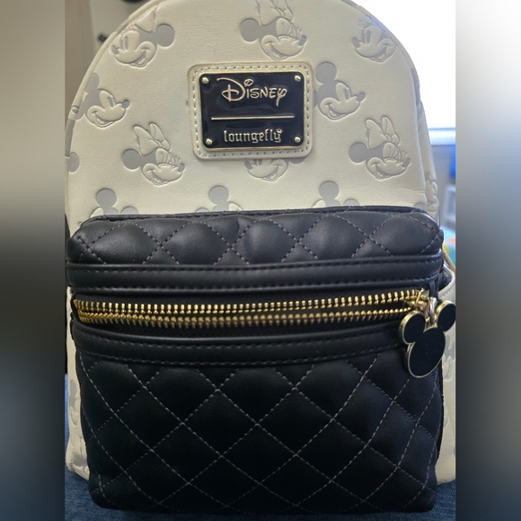Loungefly Handbags - Loungefly Disney Cream and Black Quilted Backpack